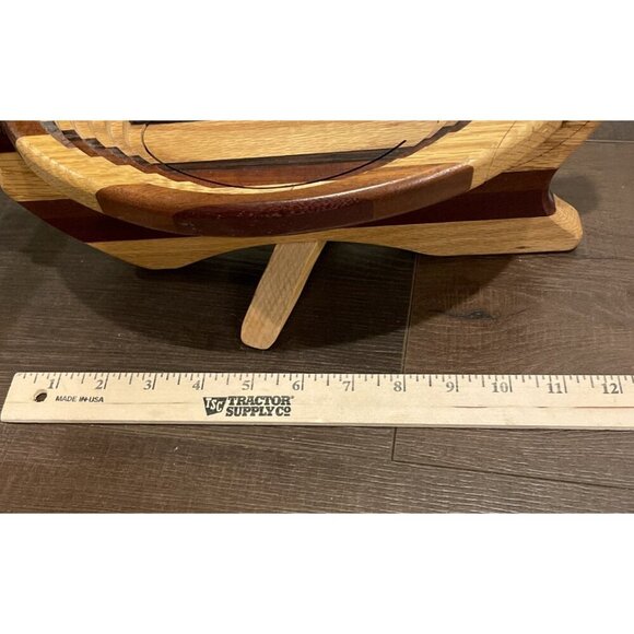 Cat Kitten Wood Collapsible Fruit Bread Basket Rustic‎ Farm Cottage - Picture 5 of 5